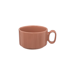 Ensemble de 4 mugs 25 cL en grès avec rack en or