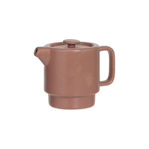 Théière solitaire en céramique avec son verre - Terracotta