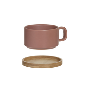 Théière solitaire en céramique avec son verre - Terracotta